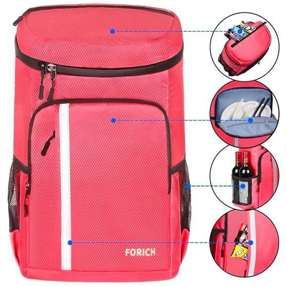 Cooler Backpack Insulated Waterproof Backpack Leak Proof Small Backpack - Picture 2 of 6